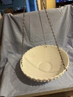 RARE! Antique Vintage Fenton Hobnail Milk Glass Large Hanging Bird Bath Planter