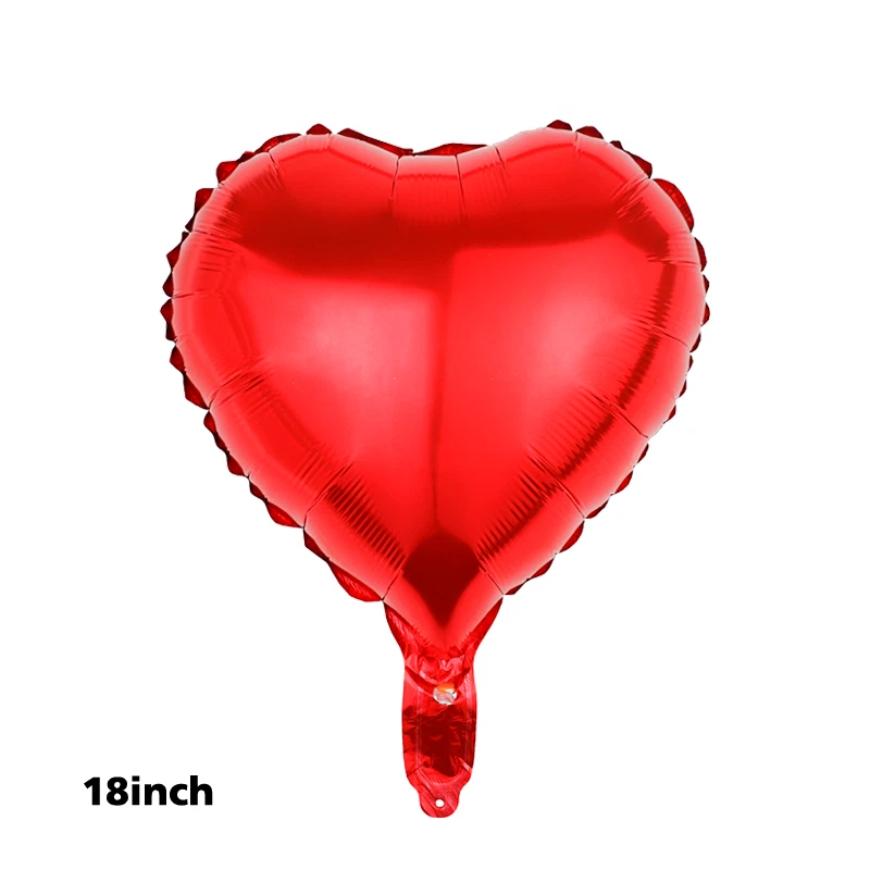 12 piezas Globo de lámina de corazón rojo de 18 pulgadas decoración de cumpleaños boda fiesta de San Valentín Foto 4 de 4