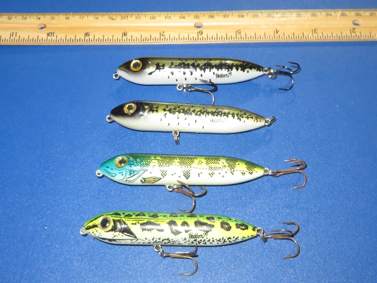 Lot of 4 Excalibur Heddon Super Spook Jr. Assorted Topwater Lures Frog - Image 2