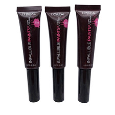 LOT OF 3 L'Or al Infallible Paints Lip Gloss 304 BEWICTHING BORDEAUX