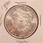 1880 S AU MORGAN SILVER DOLLAR