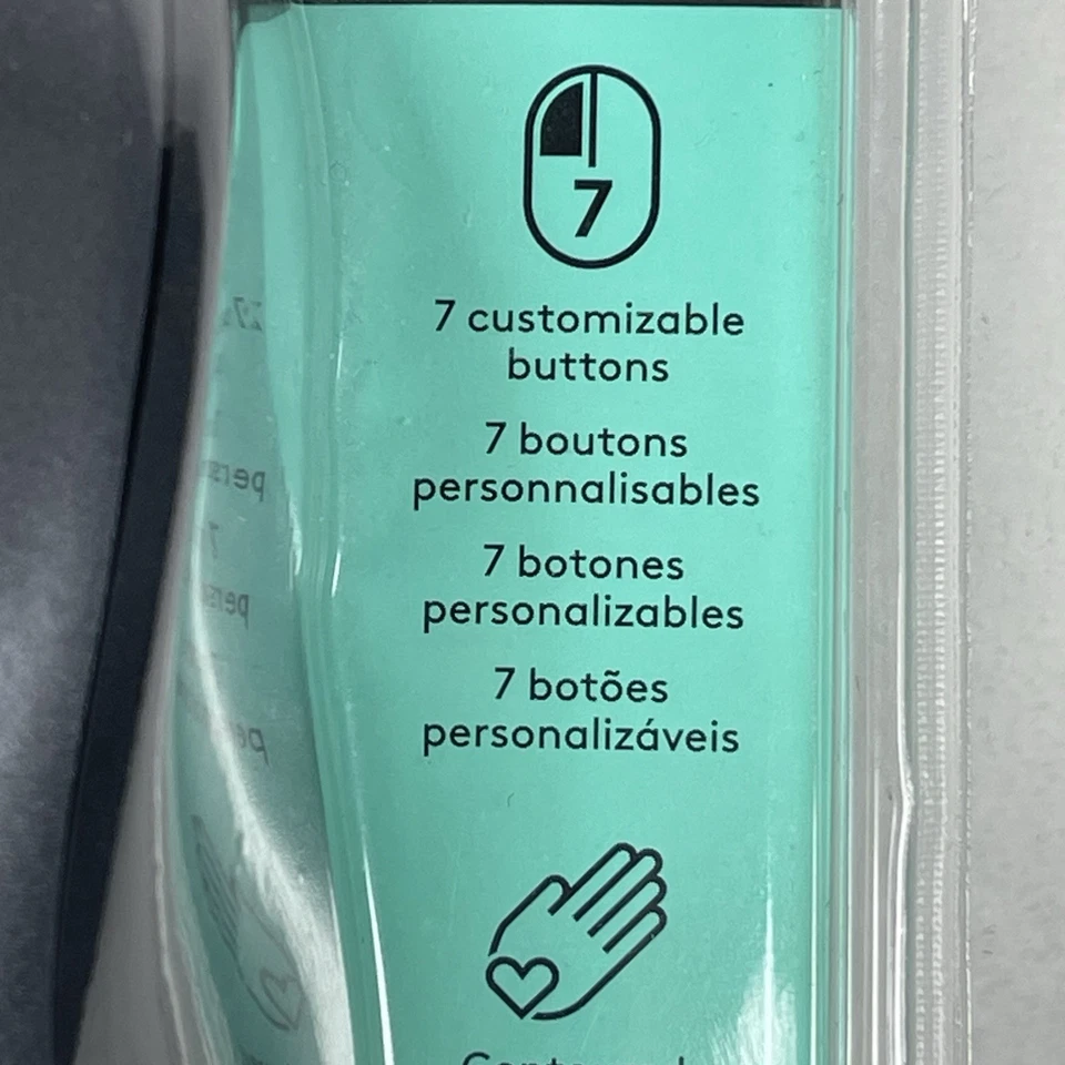 Logitech M500s Advanced Corded Mouse USB 7-Button Contoured Hyper-fast Scroll - Image 4 of 4