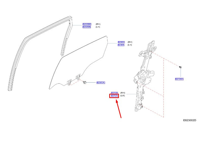 NISSAN QASHQAI J11 MK2 REAR LEFT WINDOW REGULATOR 827014EA0A NEW GENUINE