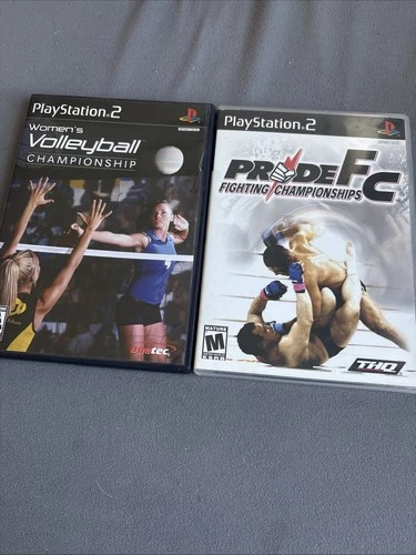 Lot 2 PlayStation 2 PS2) Women’s Volleyball And Pride Fighting with Manual
