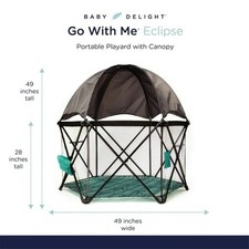 Go With Me Eclipse Portable Playard with Canopy NEW IN BOX ages 6-24months 35lbs