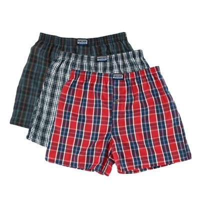 Knocker Herren Kariert Boxer Shorts (3 Packung)