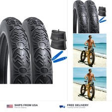 26X4 Fat Bike Tires 26X4.0/ 100-559 and Bike Tubes Schrader Valve Compatible...