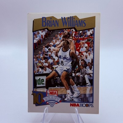 Brian Williams 1991-92 NBA Hoops Draft Pick #10 Rookie Orlando Magic Card NBA