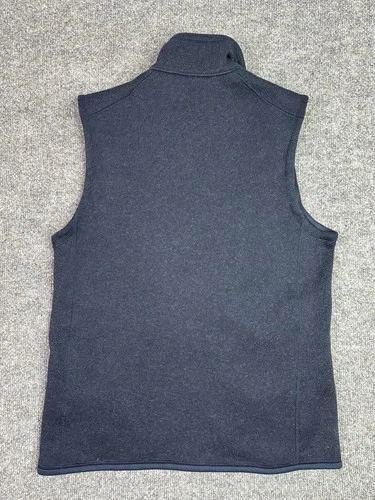 Patagonia Better Sweater Men’s Full Zip  Vest Blue M small rip on chest area image 8