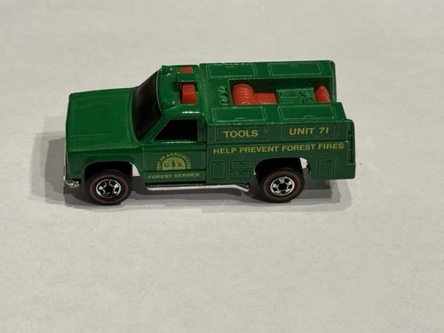 Vintage Redline Hot Wheels  US Forest Service Truck Diecast Green 1:64 1974