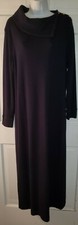 RALPH LAUREN navy Blue Stretch Cotton Midi Long Tall Dress L