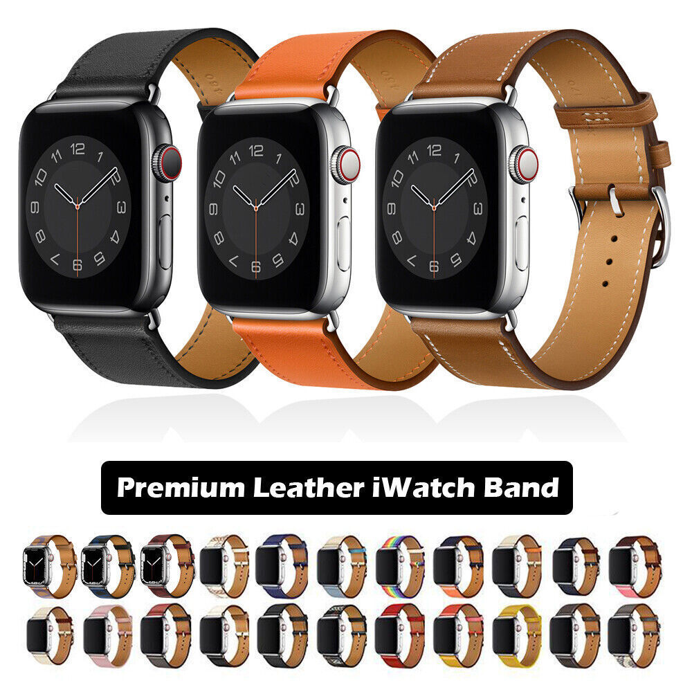 40-49mm Leather Strap for Apple Watch Series 6/7/8/9/10 SE Ultra 2-image