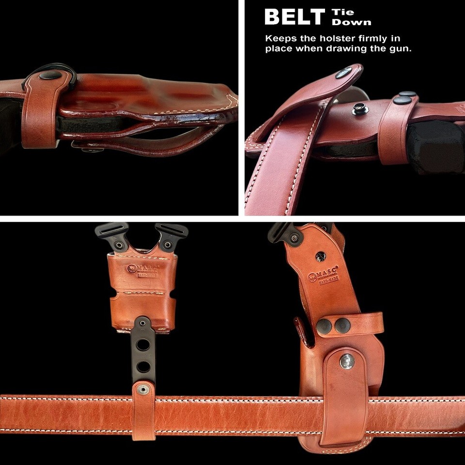 Leather Paddle Holster For S&W N-Frame 29/629 .44 Magnum