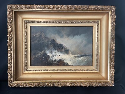 Attributed to John Constable RA  (1776 1837) Oil on Panel Stormy Seascape Paint