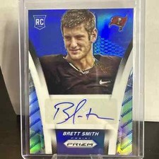 BRETT SMITH 2014 Panini Prizm #AR-BT ROOKIE BLUE REFRACTOR AUTO /50 RC