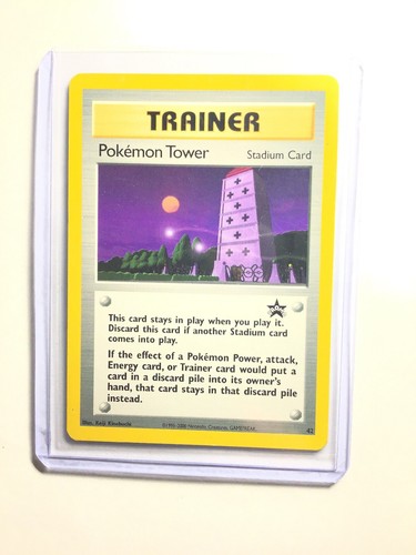 NM Pokemon POKÉMON TOWER Card BLACK STAR PROMO Set #42 Wizards of the Coast