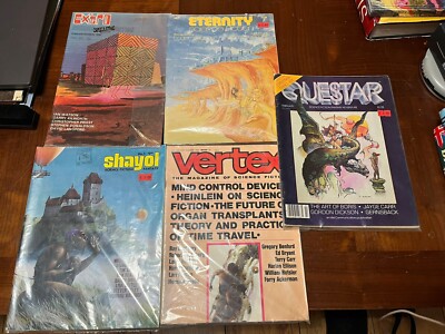 Sci Fi Fantasy Vintage Magazines First Editions Questar,Vertex Etc