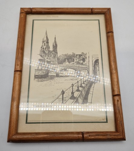 Vintage Framed Postcard South Gate Bridge, Cork, Ireland by Victor Richardson - Picture 2 of 7