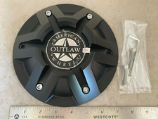 New American Outlaw Matte Black Custom Wheel Rim Hub Cover Center Cap 5262-20