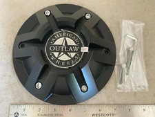 NEW American Outlaw Matte Black Custom Wheel Rim Hub Cover Center Cap 5262-20