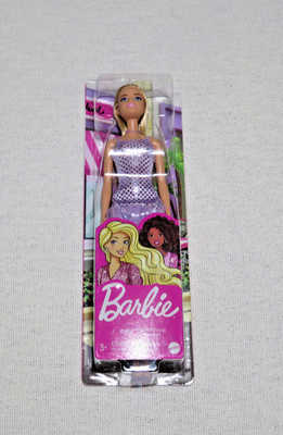 Barbie Glitz Doll In Purple Dress – Sparkly Fashion Doll With Necklace & Shoes, Collectible Barbie Toy