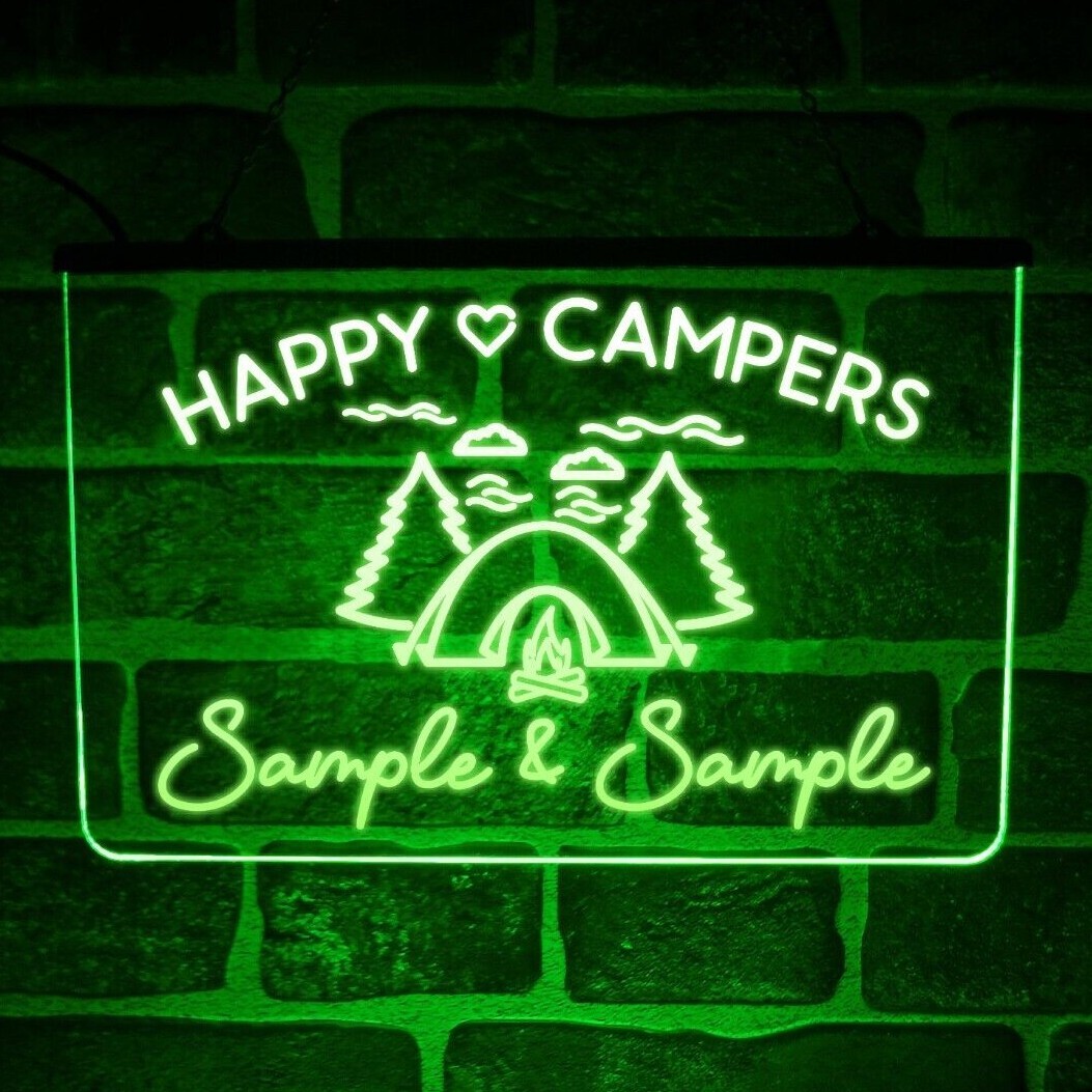 Panneau Mural Personnalisé Avec Lumières LED – Feu De Camp Métallique Pour Camping-car, Jardin Ou Terrasse