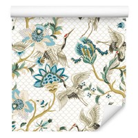 10M Vlies Blumen Tapete VöGel Kraniche Ornamente Xxl 1874