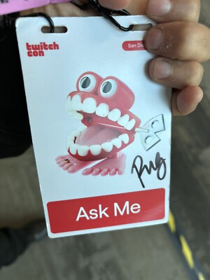FAZE RUG TWITCH CON BADGE SIGNED 2024