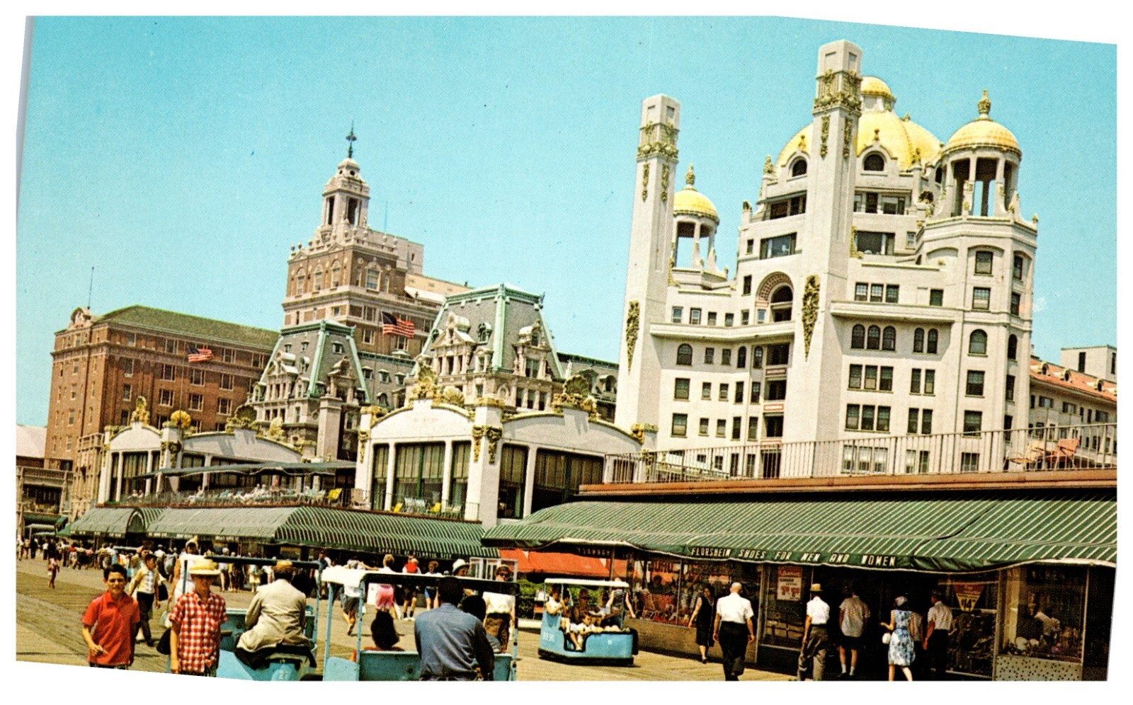 Cartolina epoca cromata hotel fila dal lungomare New Jersey hotel Blenheim