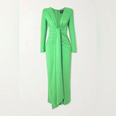 lorena midi dress in bright green solace london Lorena Midi Dress main image 0