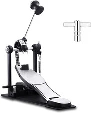 Double Chain Bass Drum Pedal for Drum Set - Heavy Duty Kick Pedal with Large Fra