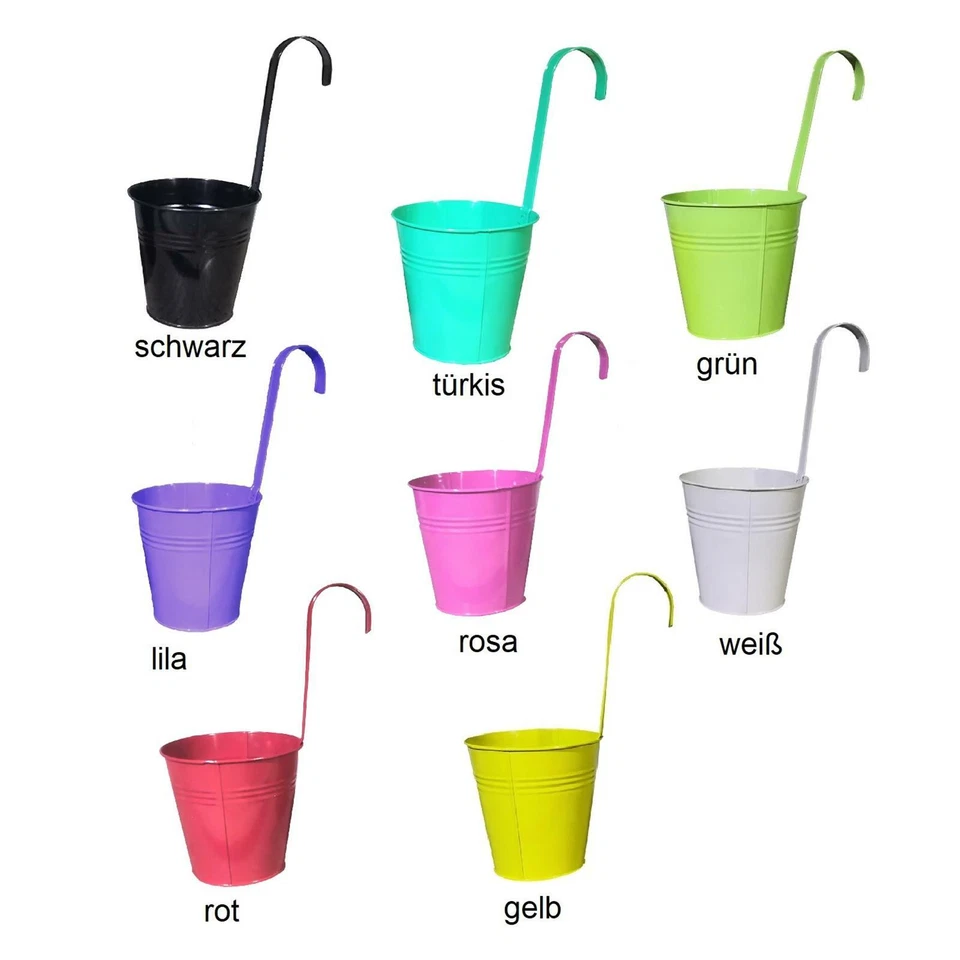 Hängetöpfe Ø 16 cm in 8 Farben Blumentopf Geländertopf Übertopf Pflanztopf - Bild 2 von 3