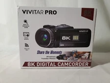Vivitar Pro 8K HD Camcorder 3" Touch Screen-Built in WiFi-Zoom-HDMI Output