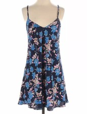 Trafaluc by Zara Women Blue Casual Floral Dress SZ: S