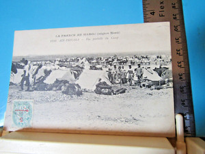1914 La France Au Maroc region Nord WWI RPPC 1120 Ain-Fritissa tent camp photo