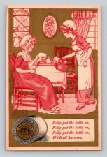 J P Coats Six Cord Thread Women Making Toast Tea  P371