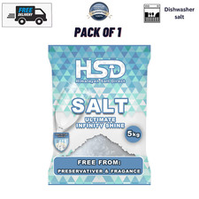 Dishwasher Salt 5kg, Powerful Cleaning Dishwasher Detergent Powder Softener 5kg 1.80 per kilo