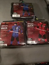 Boys Complete 7-Piece Ninja Costume Cosplay - Your choice of size and color
