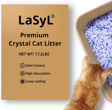 Premium Crystal Cat Litter - 17.2 Lb, Four Months Lasting - Superior Odor Contro