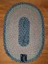 Braided Rug Candle Mat / Trivet / Multicolor / Oval / Country Farmhouse 🕯