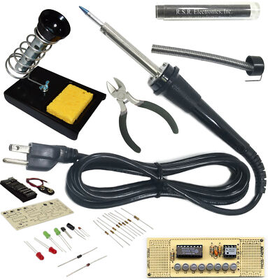Complete Soldering Starter Set with 2 Soldering Practice Projects