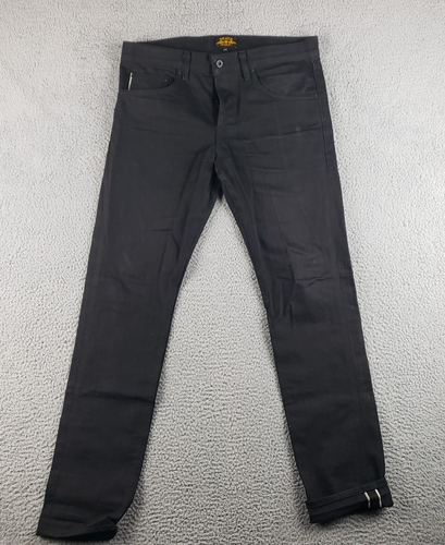 Brave Star Selvedge Jeans Herren 34 (36x33) schwarz The Skeleton Skinny Denim