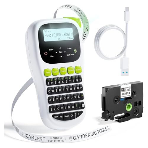 H1100 Handheld Green Label Maker Machine with 1 Tape H1100 Handheld Green Label Maker Machine with 1 Tape