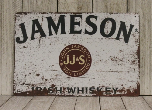 Jameson Irish Whiskey Tin Sign Metal Poster Whisky Bar Irish Pub Vintage Look Ad