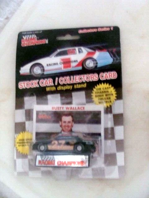 #27 Rusty Wallace negro y dorado 1989 Racing Champions 1:64 coche Earnhardt trasero Foto 3 de 4