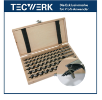 Tecwerk Schlangenbohrer Satz / Set 8-Teilig 320 Mm 6 - 20 Mm In Holzkassette