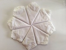 Wedding White Lace Handkerchiefs for Bride 12pcs