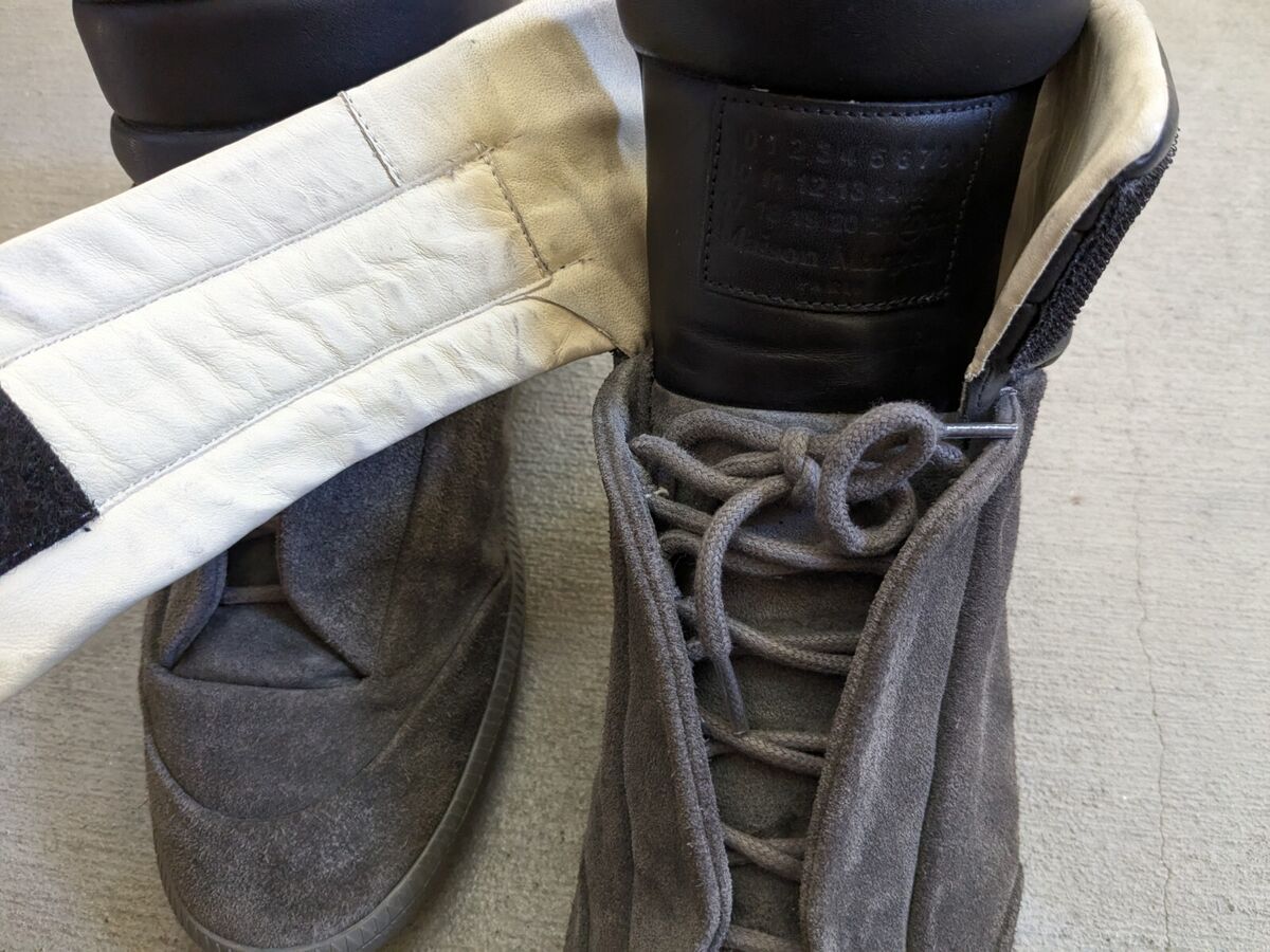 Maison Margiela Future Gray Black Men 9 42 Suede Leather Maison Margiela Future Gray Black Men 9 42 Suede Leather