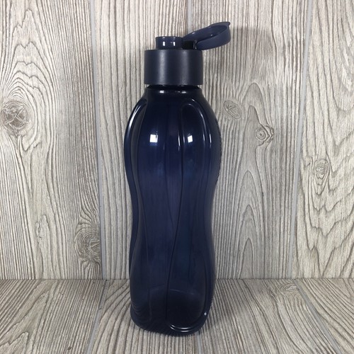Tupperware große Öko Trinkflasche 1L dunkelblau wiederverwendbar spülmaschinenfest ~ Neu!