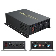 Pure Sine Wave Inverter 24V to 120V 1500W Remote Switch Solar System Home RV car